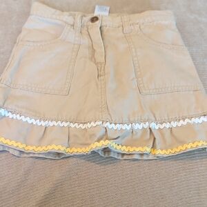 Vintage Y2K Gymboree Beige Skirt with Ruffle Detail